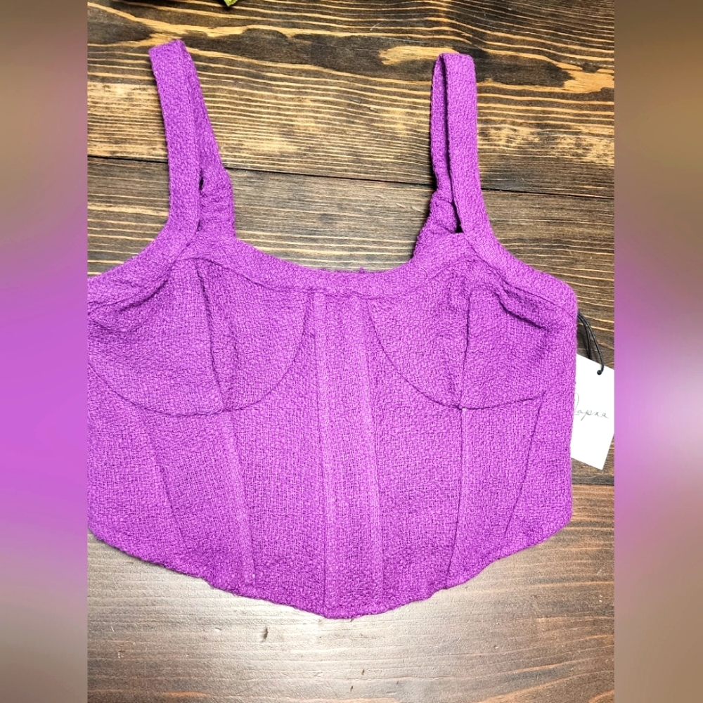 New purple corset crop top